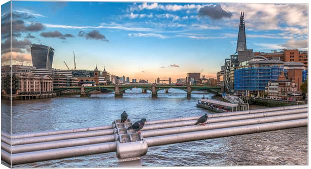 View along the River Thames Canvas Print by Colin Evans