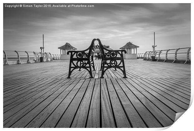  Back to Back at Cromer Pier Print by Simon Taylor