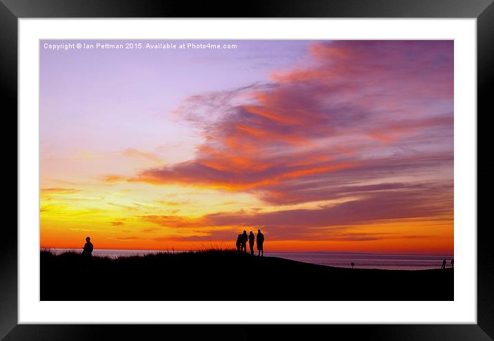  Beach Sunset Framed Mounted Print by Ian Pettman