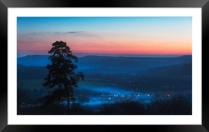  Sunset from St Marth's Hill Framed Mounted Print by Colin Evans