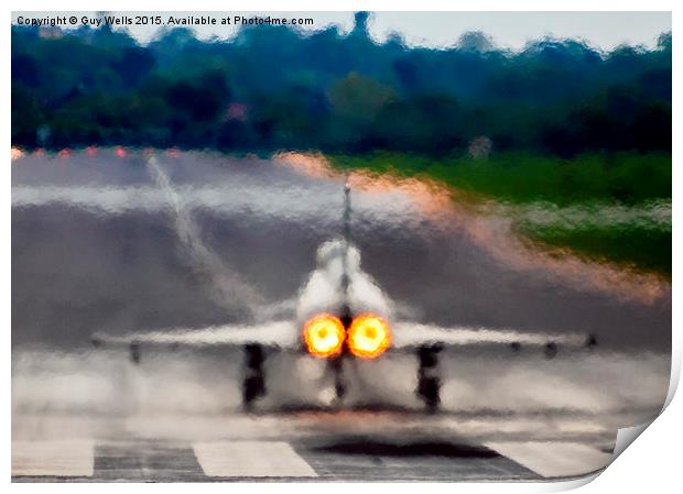  Eurofighter Typhoon Take Off. Print by Guy Wells