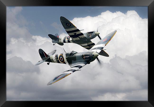 Supermarine Spitfire Flying Legends Framed Print by J Biggadike