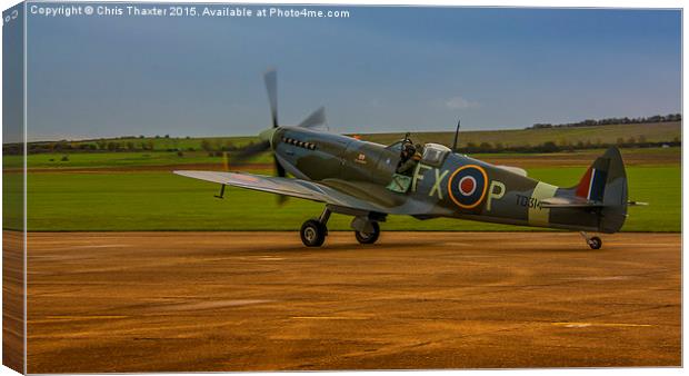  Spitfire HF Mk.IXe TD314 Canvas Print by Chris Thaxter