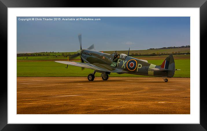  Spitfire HF Mk.IXe TD314 Framed Mounted Print by Chris Thaxter