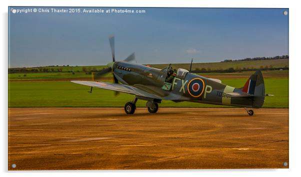  Spitfire HF Mk.IXe TD314 Acrylic by Chris Thaxter