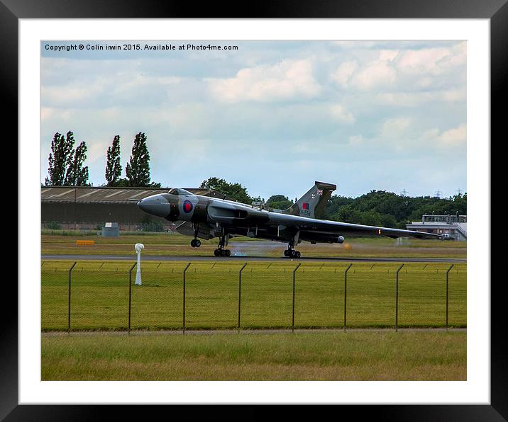 XH558 landing  Framed Mounted Print by Colin irwin