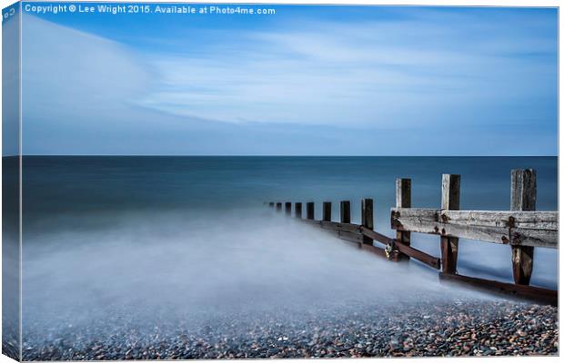  St Bees beach tide breaker Canvas Print by Lee Wright