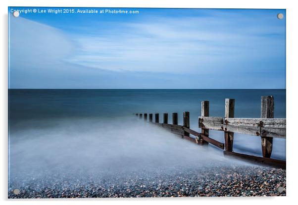  St Bees beach tide breaker Acrylic by Lee Wright