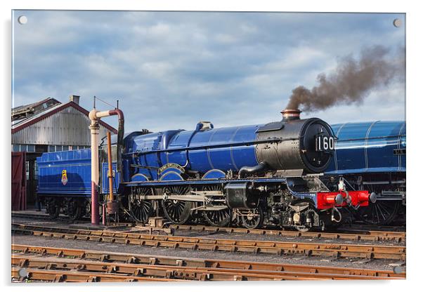  Blue King at Didcot in the evening sunlight Acrylic by Ian Duffield