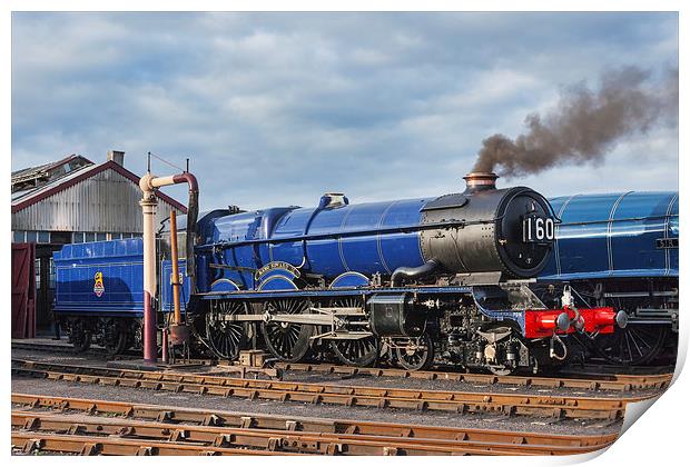  Blue King at Didcot in the evening sunlight Print by Ian Duffield