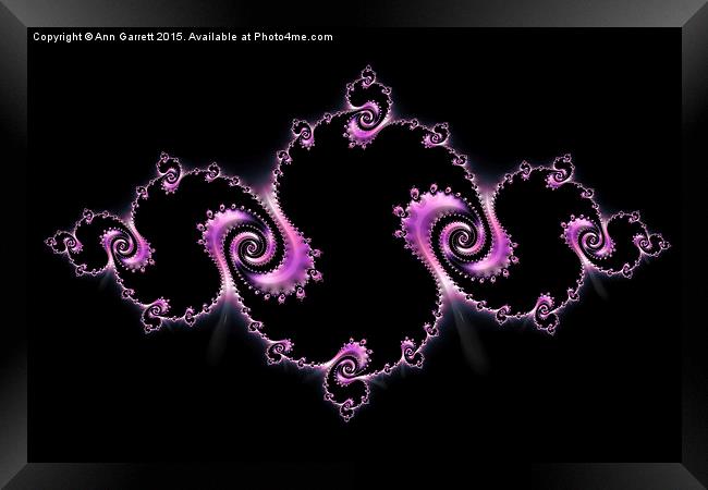 Fractal Spiral Framed Print by Ann Garrett