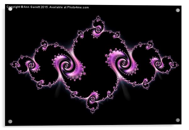 Fractal Spiral Acrylic by Ann Garrett