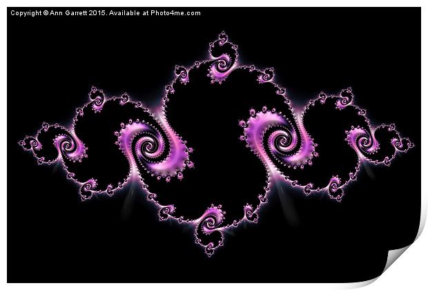 Fractal Spiral Print by Ann Garrett