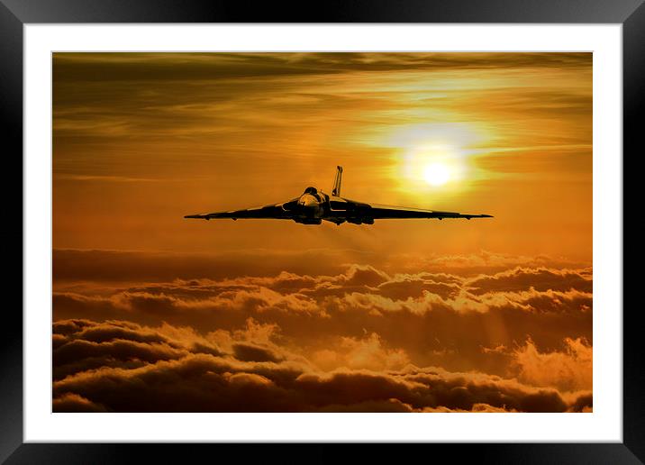 Vulcan Flies Home Framed Mounted Print by J Biggadike