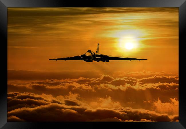 Vulcan Flies Home Framed Print by J Biggadike