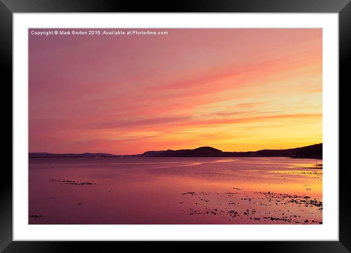  Sunset over the Black Isle Framed Mounted Print by Mark Gorton
