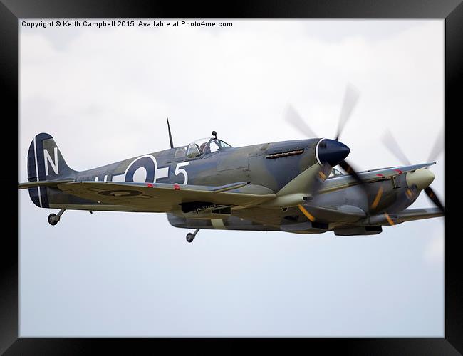  Spitfire Scramble Framed Print by Keith Campbell