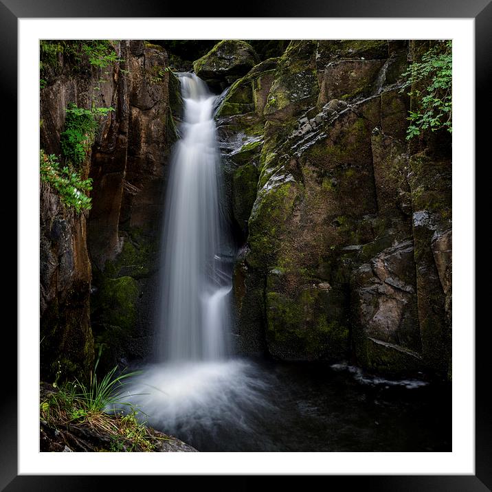  Pecca Falls, Ingleton, North Yorkshire Framed Mounted Print by David Schofield