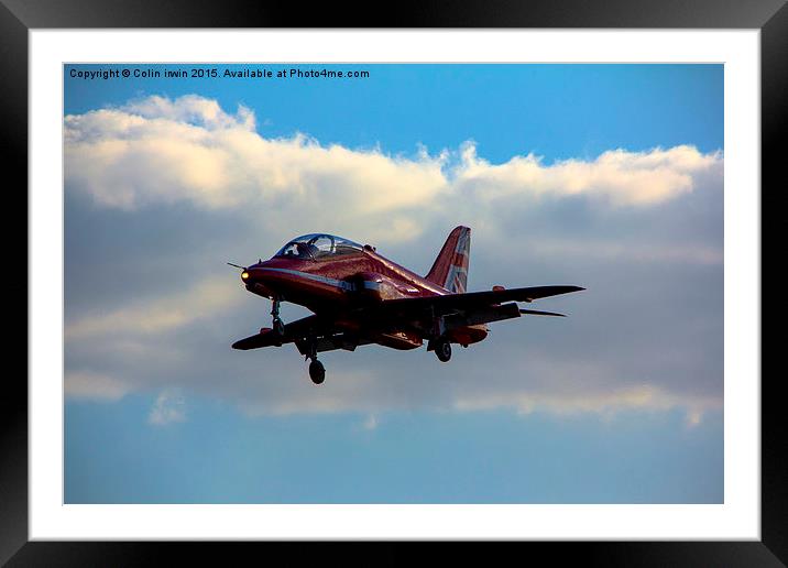Red Two Landing Framed Mounted Print by Colin irwin
