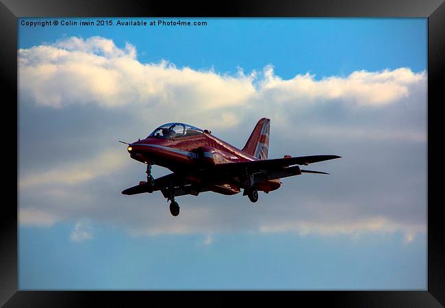 Red Two Landing Framed Print by Colin irwin