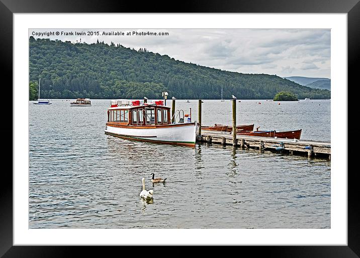  Cruise boat tied up alongside. Framed Mounted Print by Frank Irwin