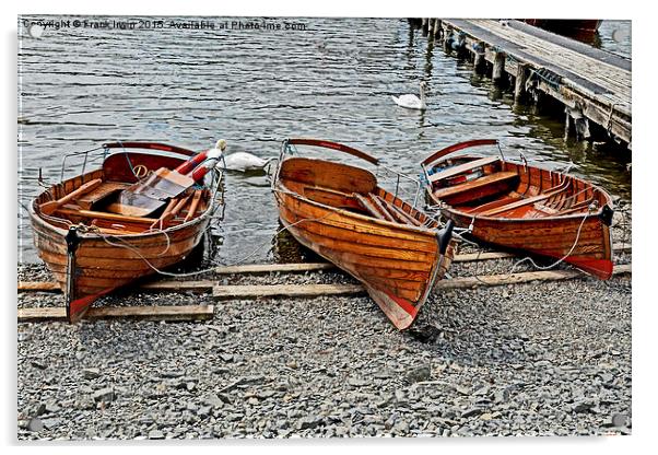  Rowing boats for 'hire on' Windermere Acrylic by Frank Irwin