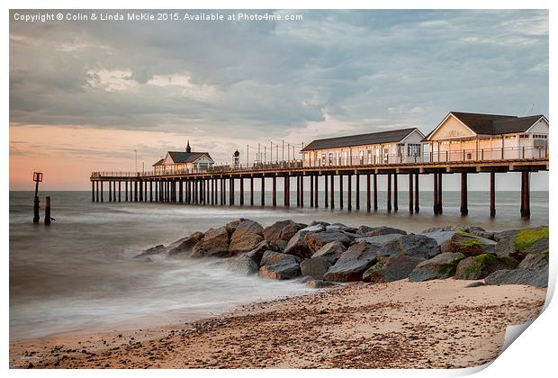  Southwold Pier at Dawn 1 Print by Colin & Linda McKie