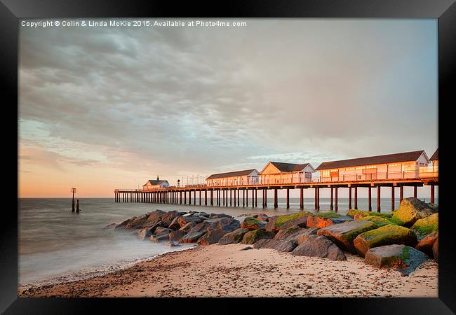 Southwold Pier at Dawn 3 Framed Print by Colin & Linda McKie
