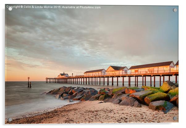 Southwold Pier at Dawn 3 Acrylic by Colin & Linda McKie