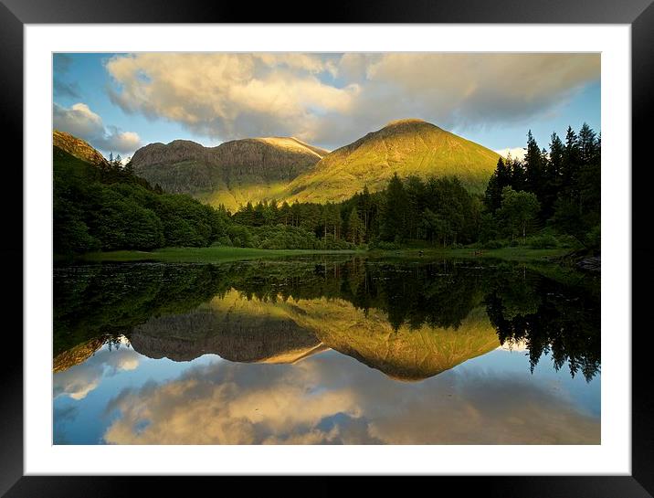  Summer reflections in Glencoe Framed Mounted Print by Stephen Taylor