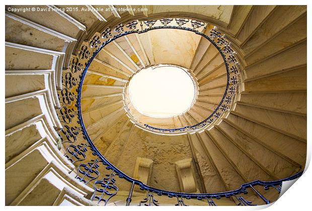  Spiral Staircase Print by David Irving