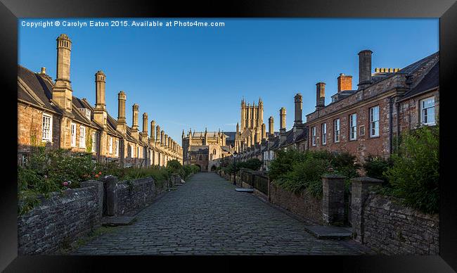  Vicar's Close, Wells Cathedral, Somerset, England Framed Print by Carolyn Eaton