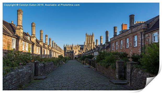  Vicar's Close, Wells Cathedral, Somerset, England Print by Carolyn Eaton
