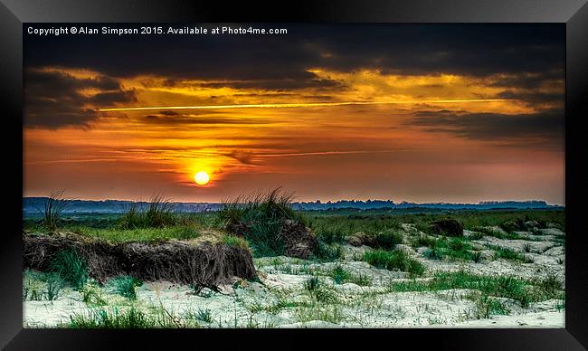  Holme Beach Sunset Framed Print by Alan Simpson