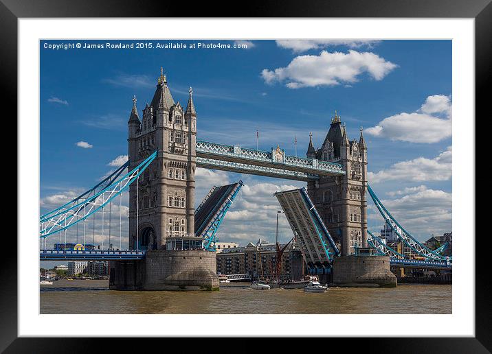  Tower Bridge Open Framed Mounted Print by James Rowland