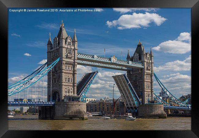  Tower Bridge Open Framed Print by James Rowland