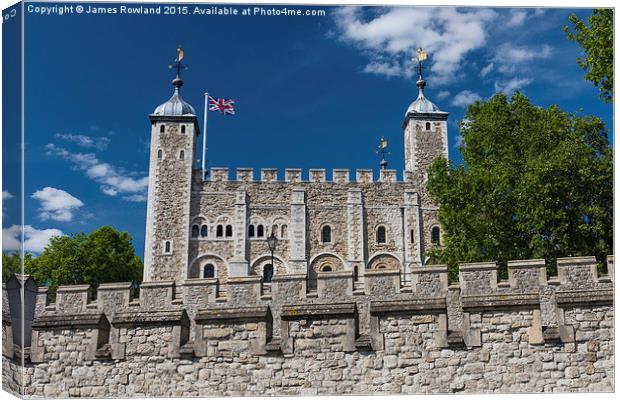  The Tower of London Canvas Print by James Rowland
