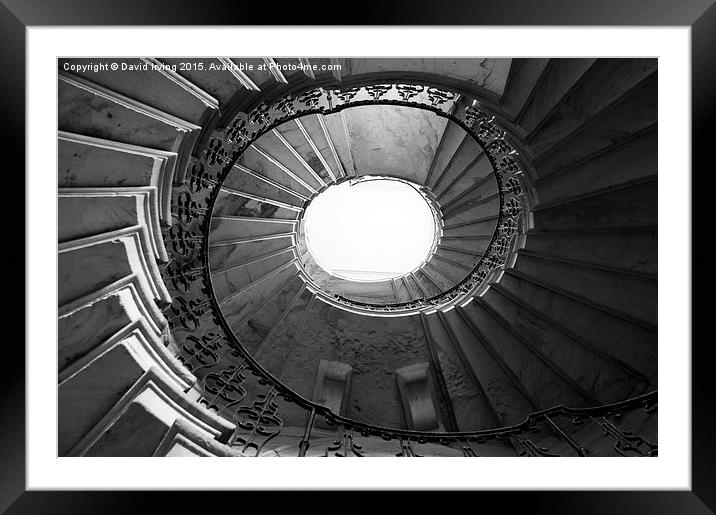   Spiral Staircase Framed Mounted Print by David Irving