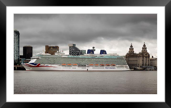  MV Britannia visits Liverpool Framed Mounted Print by Rob Lester