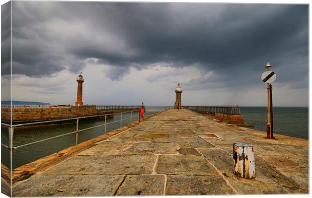  Whitby's Strong Hold Canvas Print by Marie Castagnoli