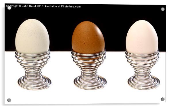  "Triova" three Eggs Acrylic by John Boud