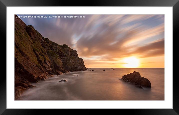  Ilfracombe Sunset Framed Mounted Print by Chris Mann