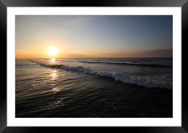     Soft Rolling White Waves Framed Mounted Print by Marie Castagnoli