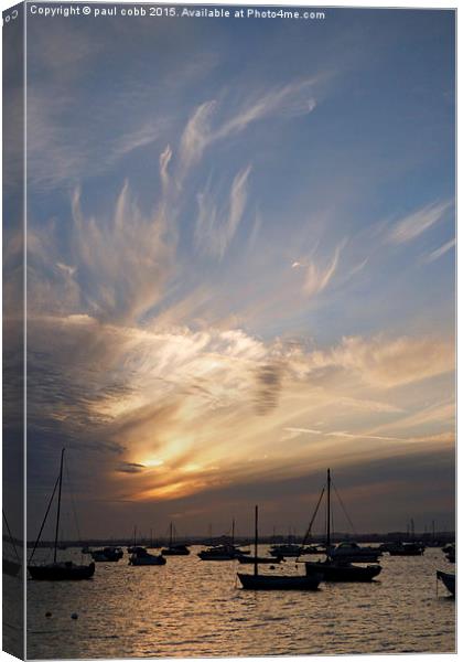  Sunset silhouette Canvas Print by paul cobb