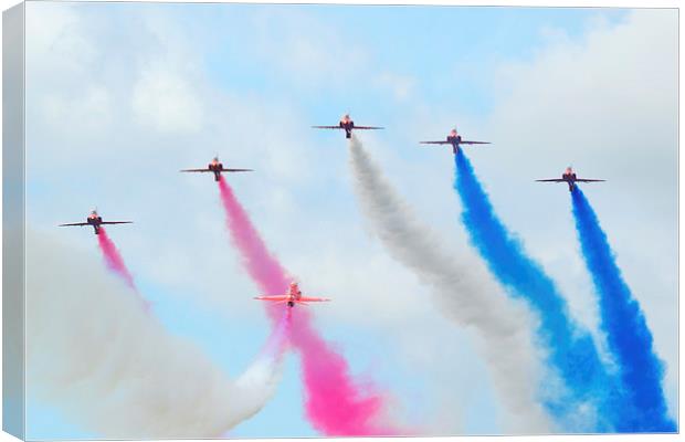 Red Arrows Canvas Print by Andrew Richards