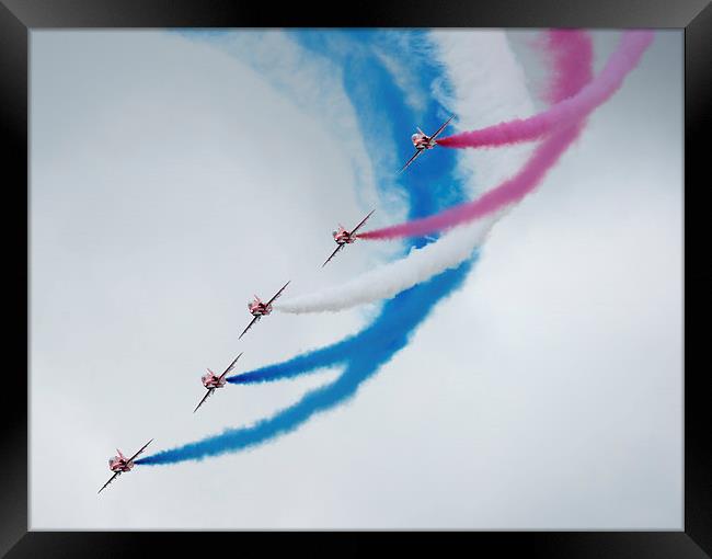  Red Arrows Display team Framed Print by Andrew Richards