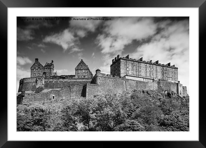 Edinburgh Castle Framed Mounted Print by Keith Thorburn EFIAP/b