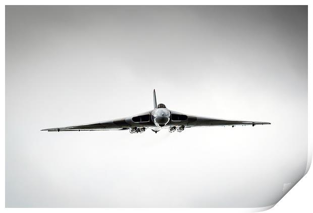 Avro Vulcan during her diaply at RNAS Yeovilton Print by Andrew Richards