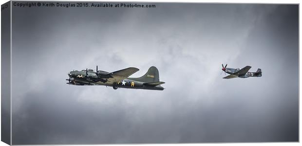 Sally B and Spitfire Canvas Print by Keith Douglas