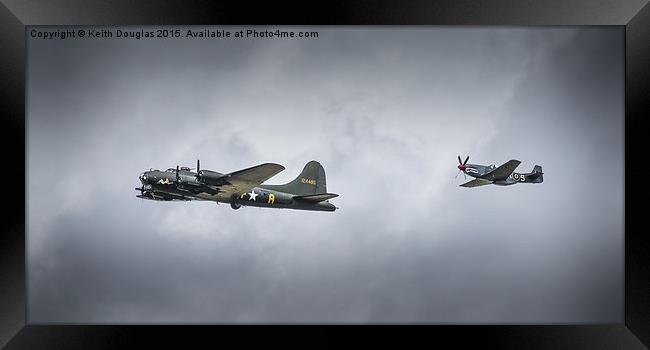 Sally B and Spitfire Framed Print by Keith Douglas